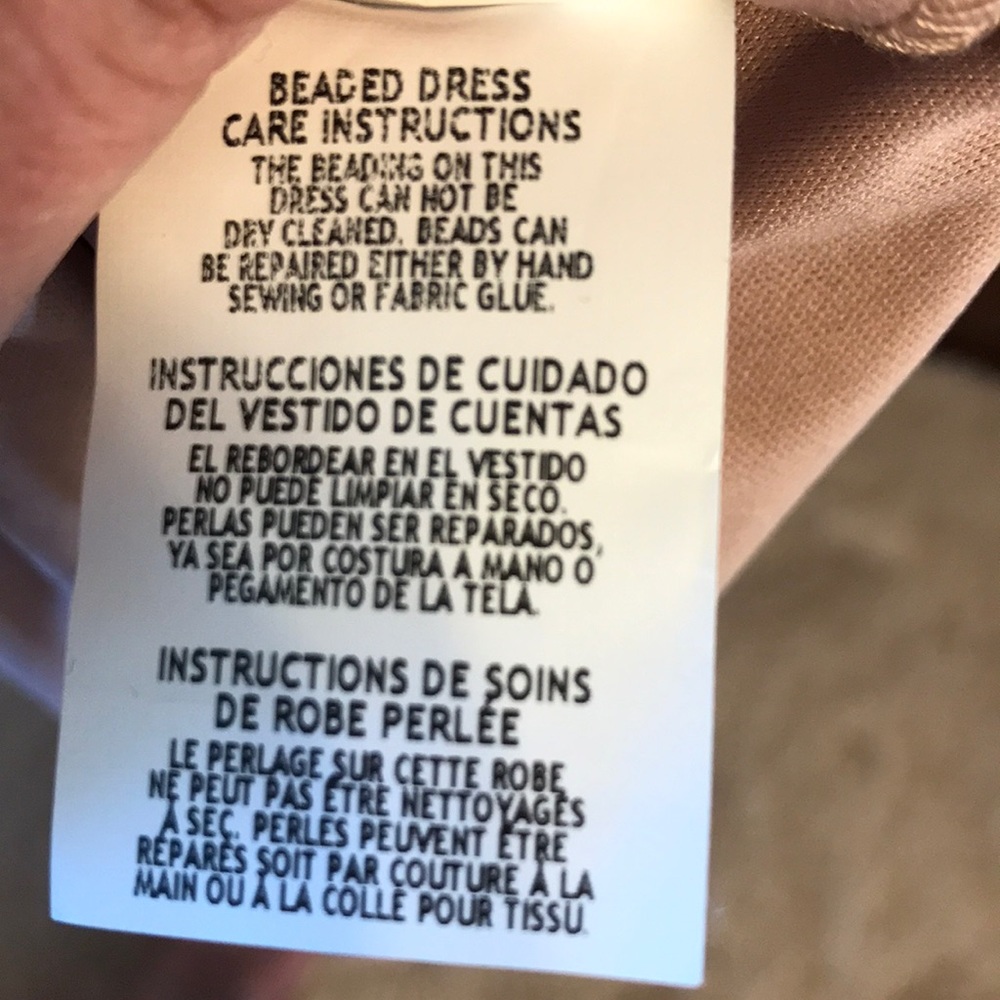 NWT Xscape Nude color beaded dress.  Carrie like-8 - Picture 7 of 7